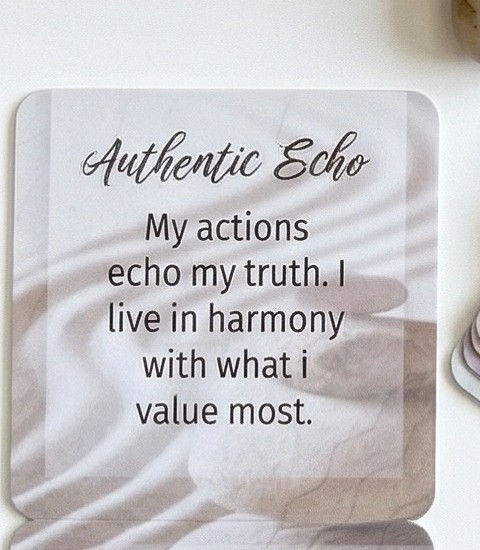 Authentic Echo affirmation card &mdash; Did I Live My Values Today?