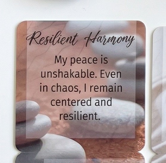 Resilient Harmony affirmation card &mdash; Practice Calm in Conflict